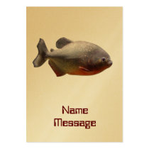 Piranha South American Fish Golden Card Bookmark