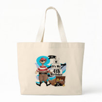 Pirate 4th Birthday Tshirts and Gifts Canvas Bag