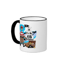 Pirate 4th Birthday Tshirts and Gifts Mug
