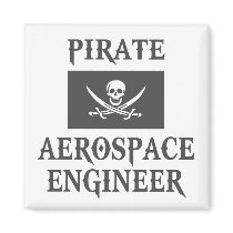 Pirate Aerospace Engineer Refrigerator Magnet