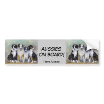 Pirate and Daughters - Australian Shepherds Bumper Sticker
