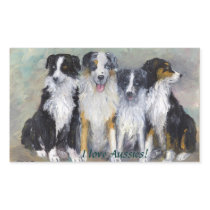 Pirate and Daughters - Australian Shepherds Stickers