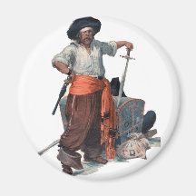 Pirate And Treasure Fridge Magnet