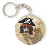 Pirate Bassett Hound Key Chain keychains