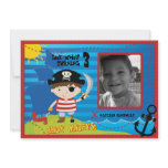 Pirate Boy Birthday Party Invitation, Ahoy Mateys!
