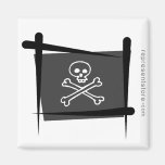 Pirate Brush Flag Magnet