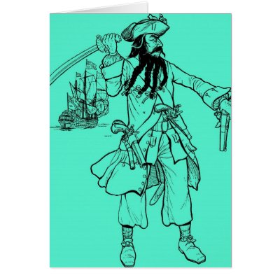 Pirate Greeting Card by ihatedrdre