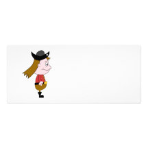 Pirate Cartoon Character. Custom Invitation