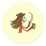 Pirate Cartoon. Fun drawing of a pirate. Custom stickers