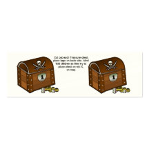 Pirate Chest Game Pieces Business Card