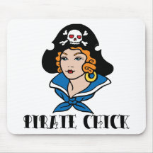 Pirate Chick Tattoo Mousepads