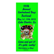 Pirate Contraband Days Louisiana 30 Colours Full Colour Rack Card
