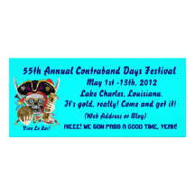 Pirate Contraband Days Louisiana 30 Colours Rack Card Template