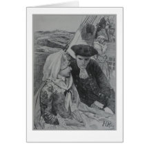 Pirate Courtship at Sea Cards