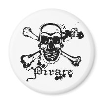 Pirate Cross Bones Refrigerator Magnet
