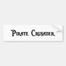 Pirate Crusader Sticker Bumper Sticker