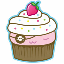 pirate cupcake keychain photo cutout