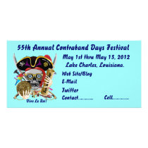 Pirate Days Lake Charles, Louisiana. 30 Colours Photo Card Template