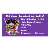 Pirate Days Lake Charles, Louisiana. 30 Colours Photo Card Template