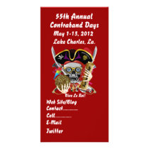 Pirate Days Lake Charles, Louisiana. 30 Colours Photo Card Template