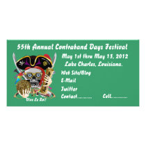 Pirate Days Lake Charles, Louisiana. 30 Colours Photo Card Template