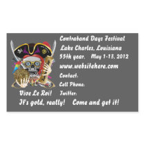 Pirate Days Lake Charles Louisiana. 30 Colours Rectangle Sticker