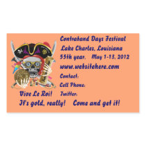 Pirate Days Lake Charles, Louisiana. 30 Colours Rectangular Stickers