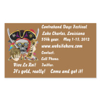 Pirate Days Lake Charles Louisiana. 30 Colours Rectangle Stickers