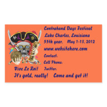 Pirate Days Lake Charles, Louisiana. 30 Colours Rectangle Sticker