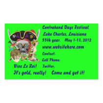 Pirate Days Lake Charles, Louisiana. 30 Colours Rectangle Sticker