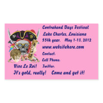 Pirate Days Lake Charles, Louisiana. 30 Colours Rectangle Stickers