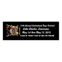 Pirate Days Lake Charles, Louisiana. 50 Colours Business Card Template