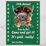 Pirate Days Lake Charles, Louisiana. 50 Colours Personalised Flyer