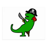 Pirate Dinosaur Postcard