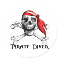 Pirate Diver Sticker