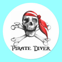 Pirate Diver Sticker