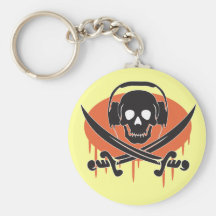 Pirate DJ Keychain
