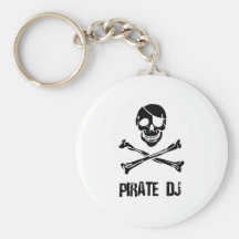 Pirate DJ Keychain