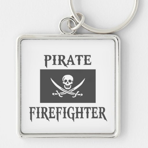 Pirate Firefighter Keychain
