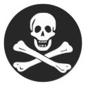 Pirate Flag of Edward England stickers