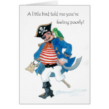 Pirate Get Well Soon Card