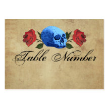 Pirate/Gothic/Rock Table Number Cards Business Card Template