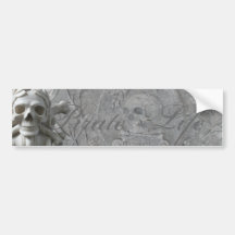 Pirate Life Large Bumper Sticker Skull & Bones