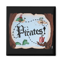 Pirate Map Magnets
