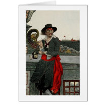 Pirate on Deck Greeting Cards