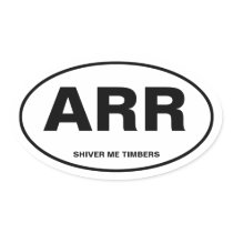 Pirate Oval Sticker