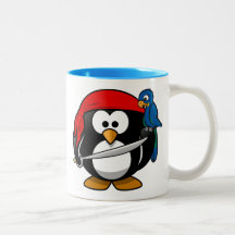 Pirate Penguin Coffee Mugs
