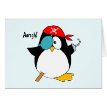 Pirate Penguin Greeting Card