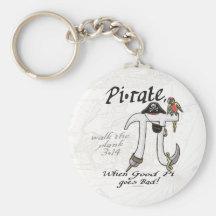 Pirate Pi Day Gear Key Chains