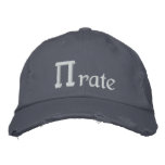 Pirate, PI - rate embroidered hats